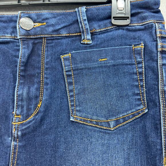 Free People Jeans Women's 28 (6) Blue Skinny Ankle Patch Pocket Preppy Normcore - Picture 7 of 14